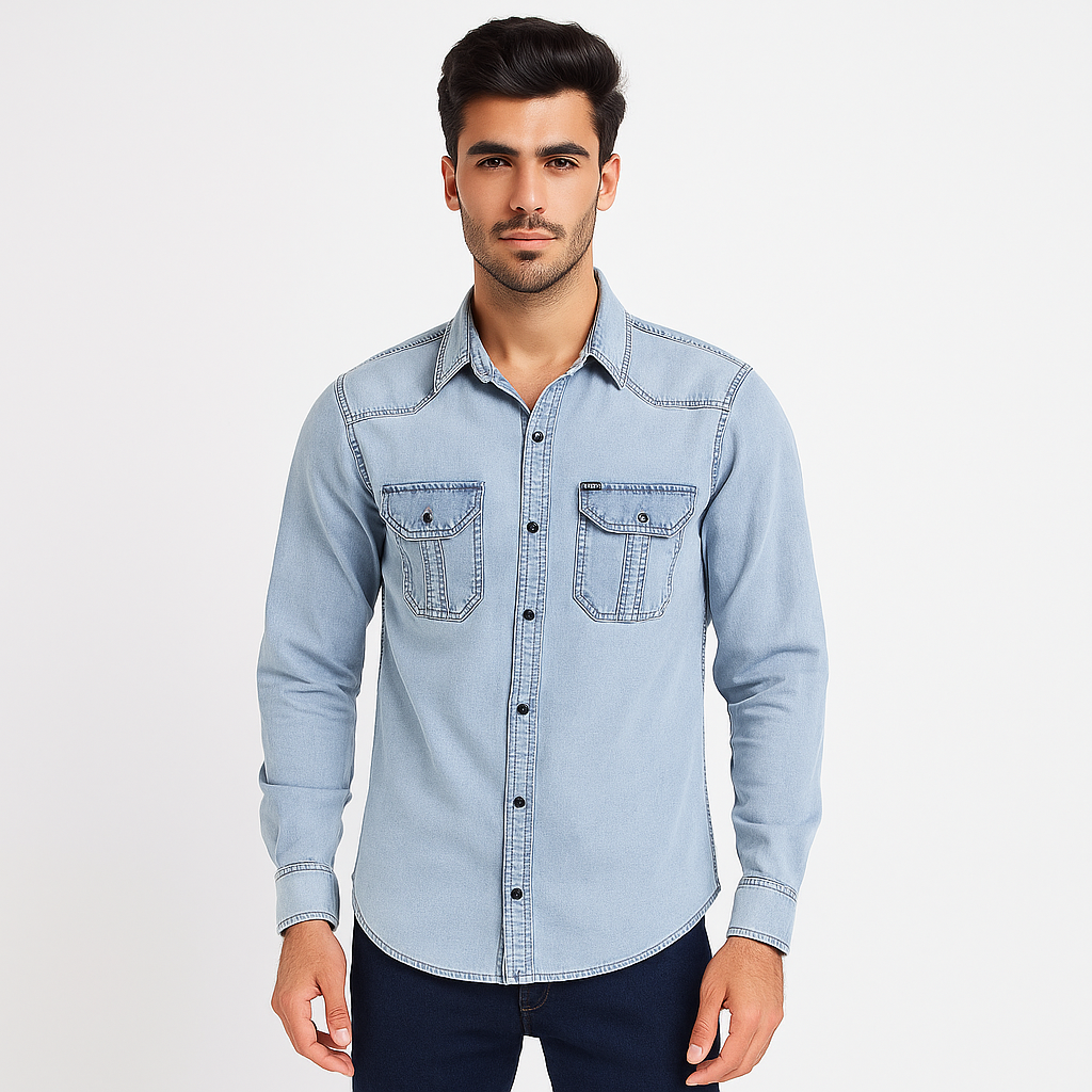 UX Light Blue Denim Shirt SKU 8