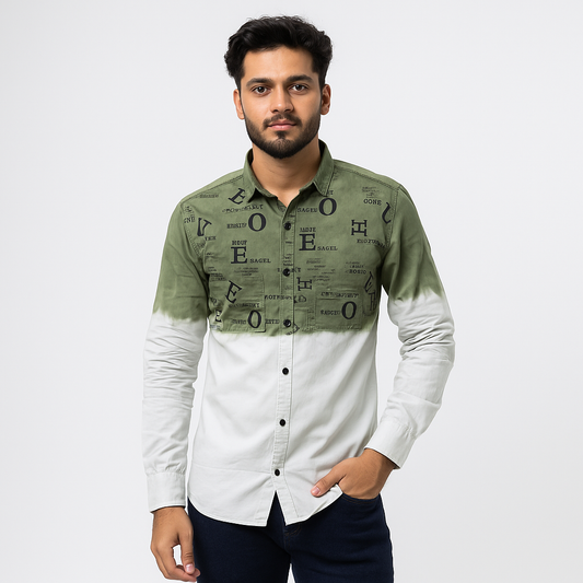 UX Green Cotrise Fabric 100% Pure Cotton Shirt