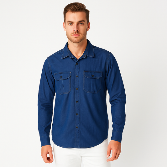 UX Dark Blue Denim Shirt SKU 8