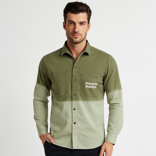UX Kai Green Cotrise fabric 100% Pure Cotton Shirt SKU 7